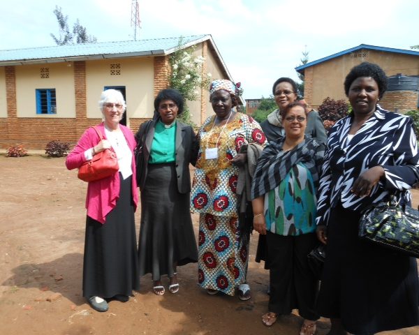 Outside the church. Ladies from US, Rwanda,DRC, Zambia and Mauritius